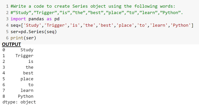 Python Series Practice Questions with Solutions (Part-I Series Creation ...