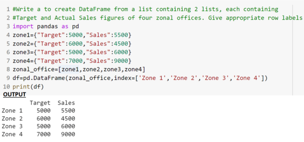 DataFrame Practice Questions with Solutions (Part-I DataFrame Creation ...