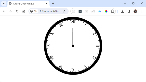 Creating an Analog Clock with JavaScript - Study Trigger